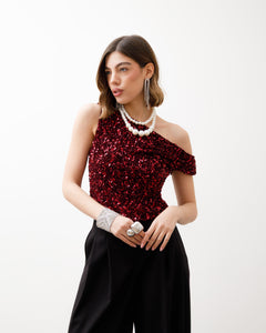 Top con paillettes - 15856 SLCN
