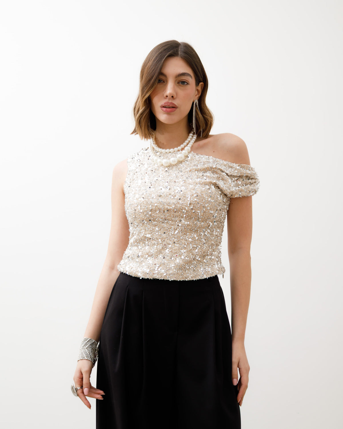 Top con paillettes - 15856 SLCN