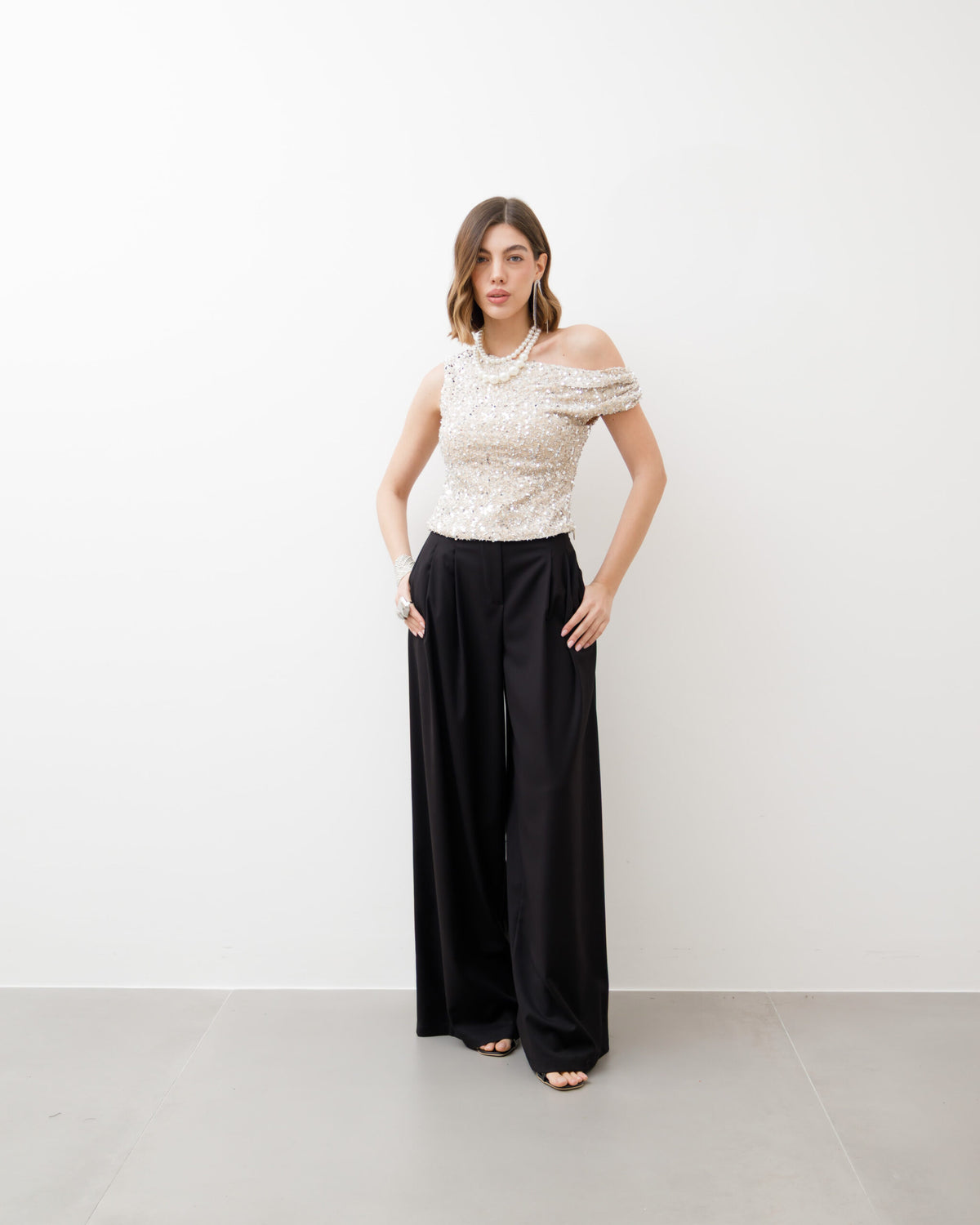 Top con paillettes - 15856 SLCN