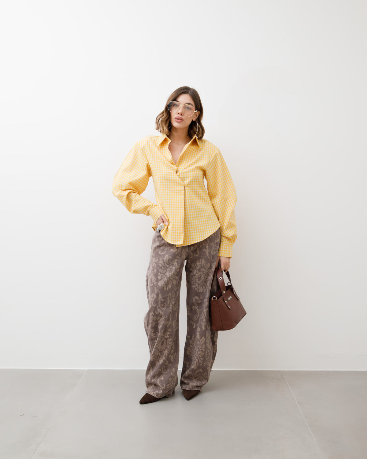 Camicia avvitata a quadretti - H12890 SLC