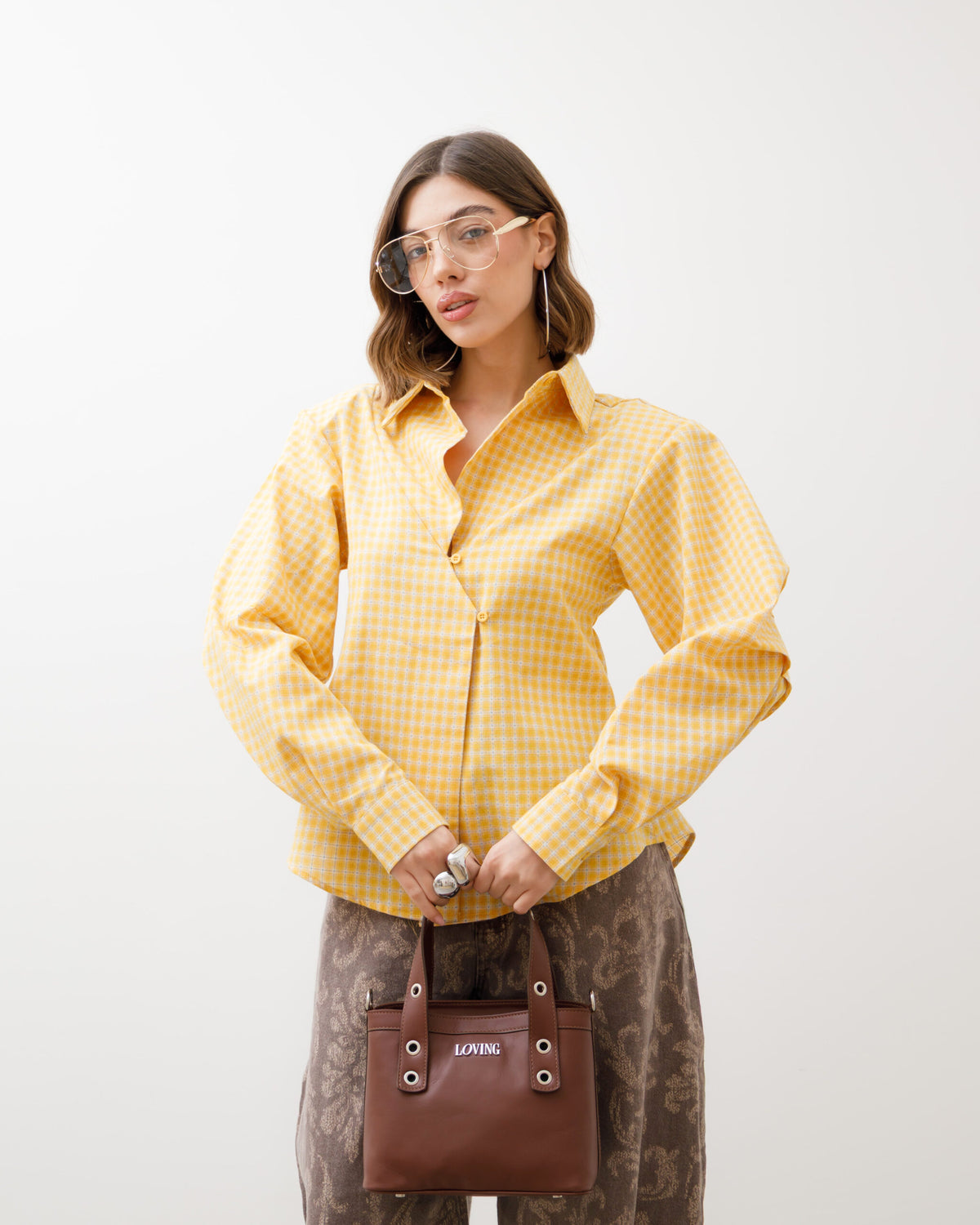 Camicia avvitata a quadretti - H12890 SLC