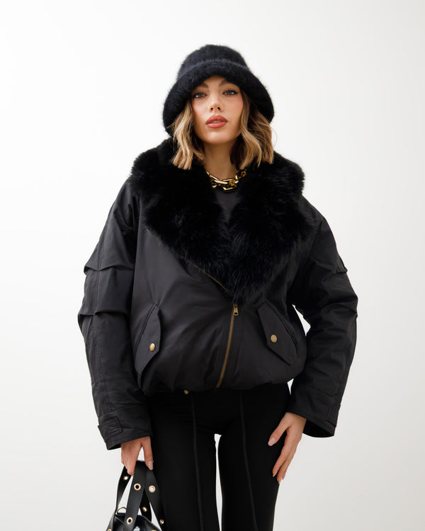 Bomber con eco-fur - D12777