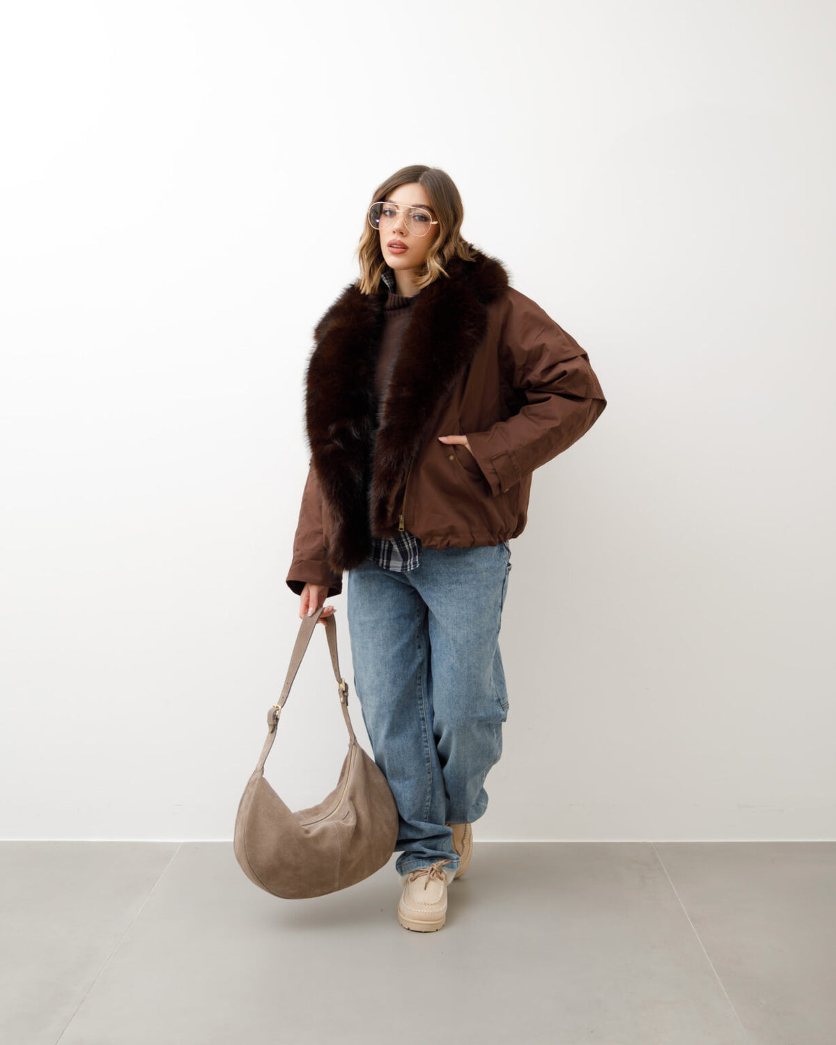 Bomber con eco-fur - D12777