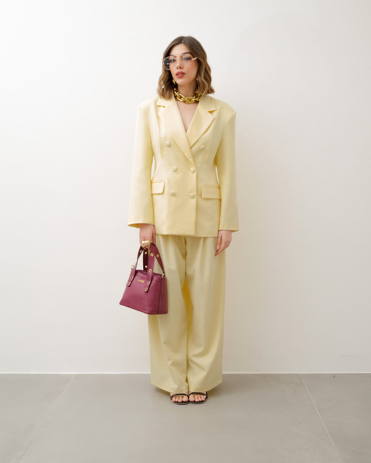 Tailleur doppio petto GIALLO - EC13103