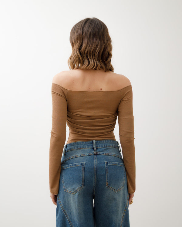 Maglia in lino con arriccio - H13092