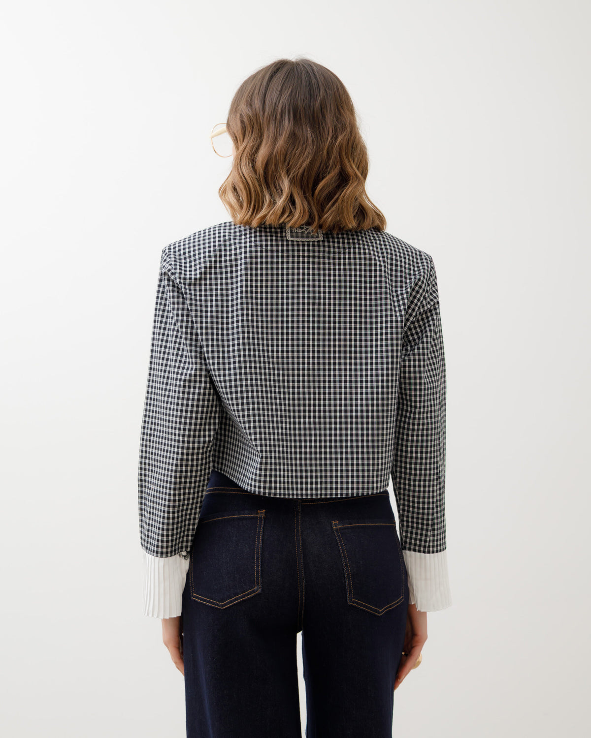Camicia crop quadretti - 12997