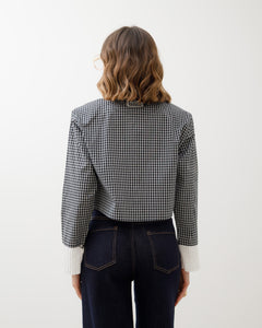 Camicia crop quadretti - 12997