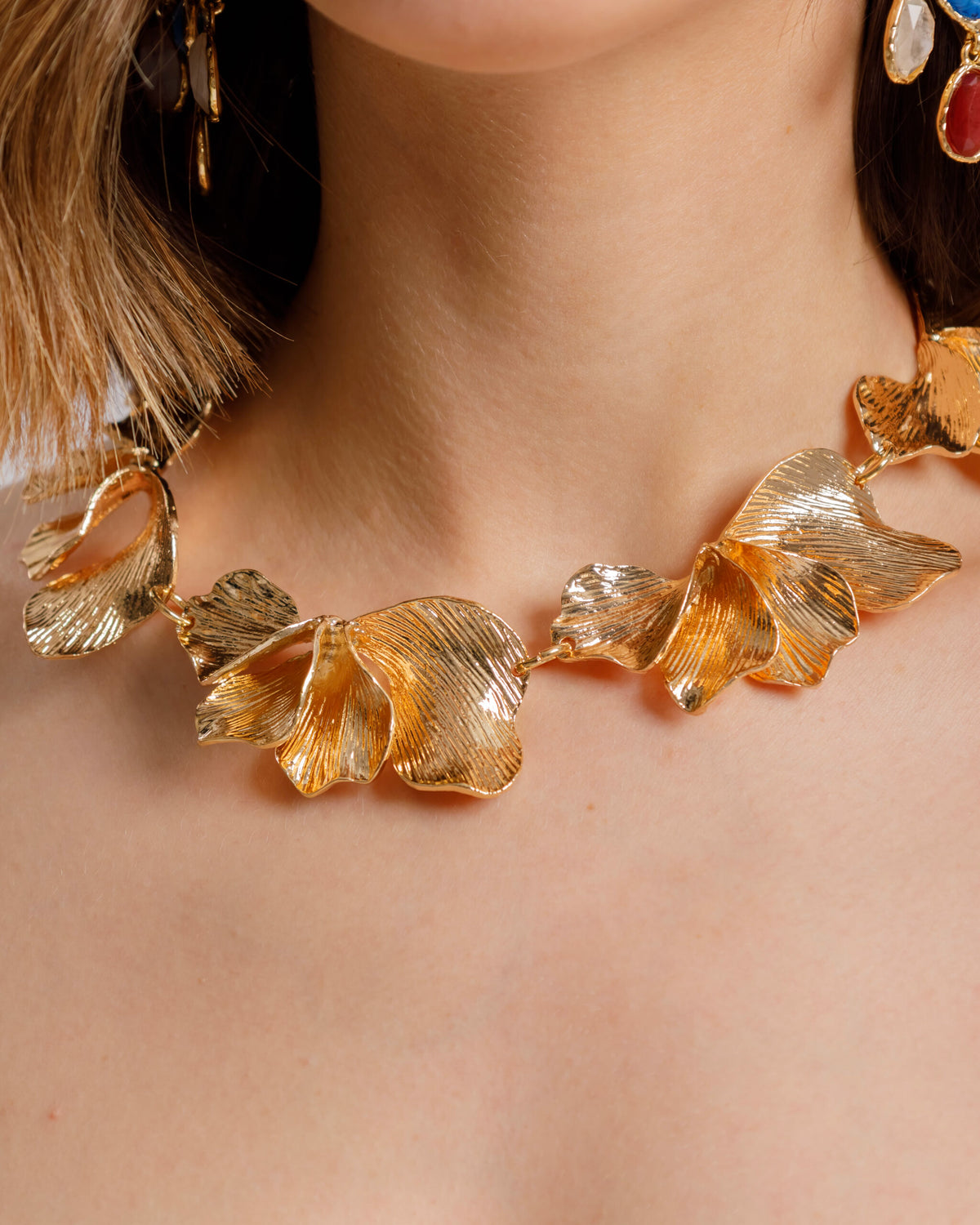 Collana con fiori big - N6128