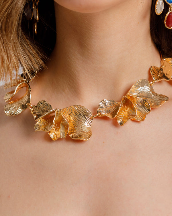 Collana con fiori big - N6128