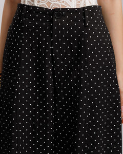 Pantaloni baggy a pois NERO - 8879
