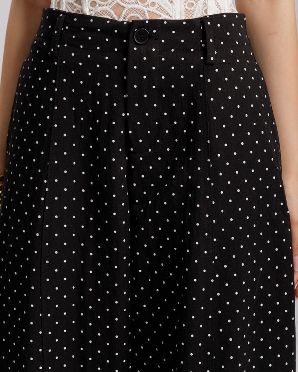 Pantaloni baggy a pois NERO - 8879