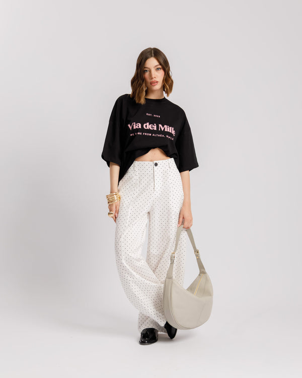 Pantaloni baggy a pois PANNA - 8879