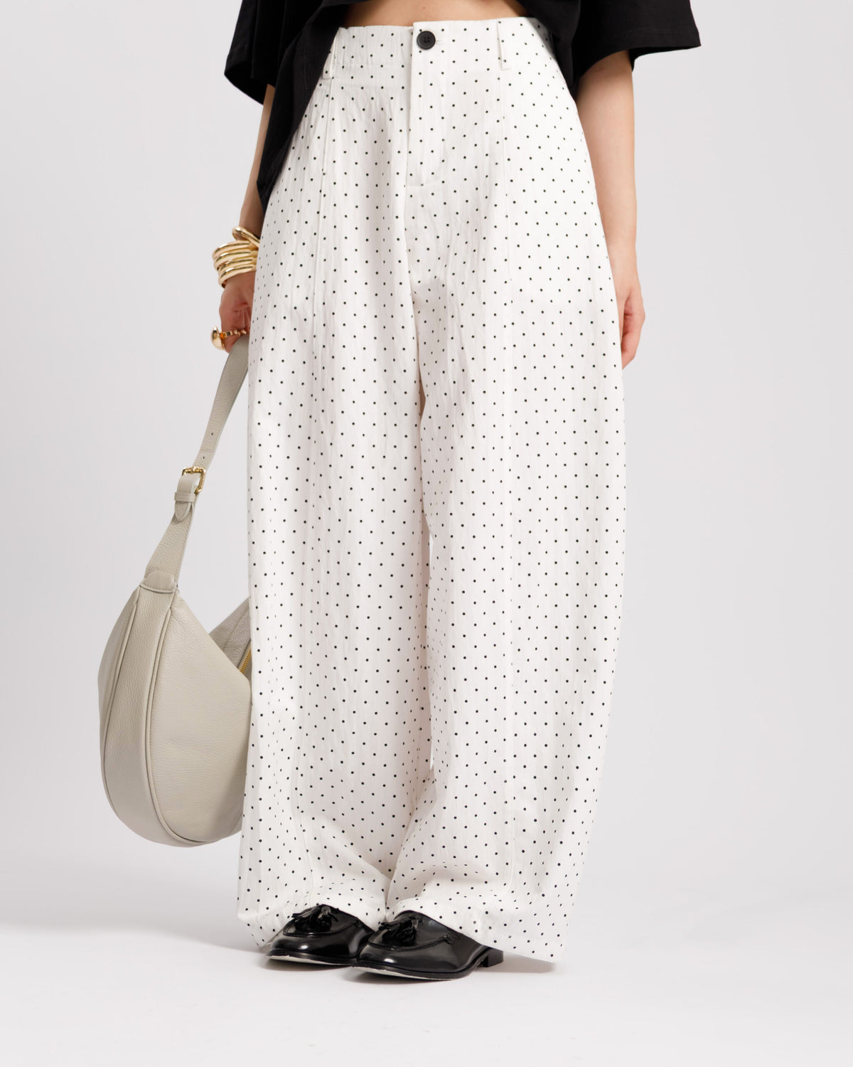 Pantaloni baggy a pois PANNA - 8879