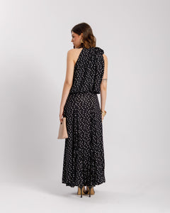 Coord-set a pois con gonna NERO - 11637-11675