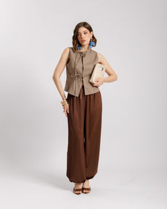 Gilet in cotone con laccetti - L2118 slc