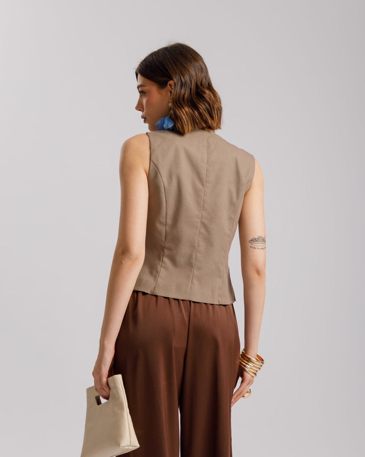 Gilet in cotone con laccetti - L2118 slc