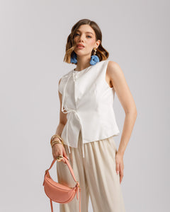 Gilet in cotone con laccetti - L2118 slc