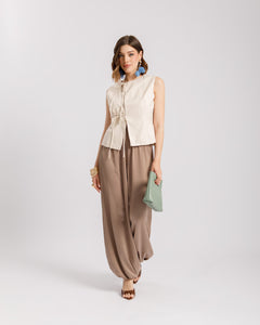 Gilet in cotone con laccetti - L2118 slc
