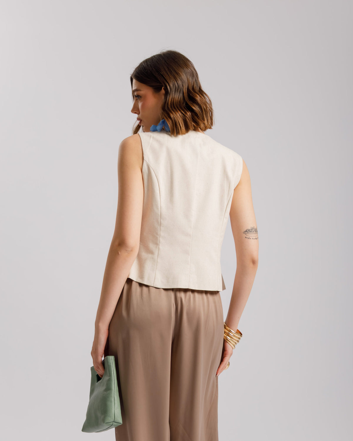 Gilet in cotone con laccetti - L2118 slc