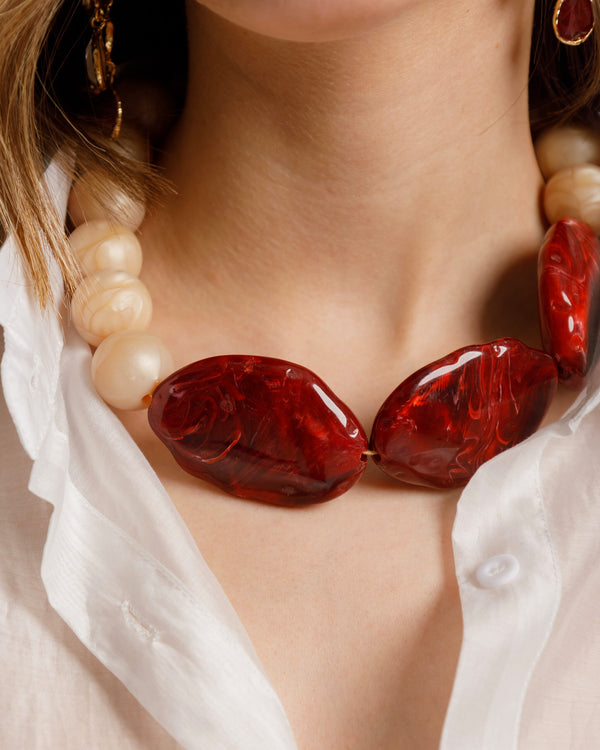 Collana perle e pietre - ECL2501