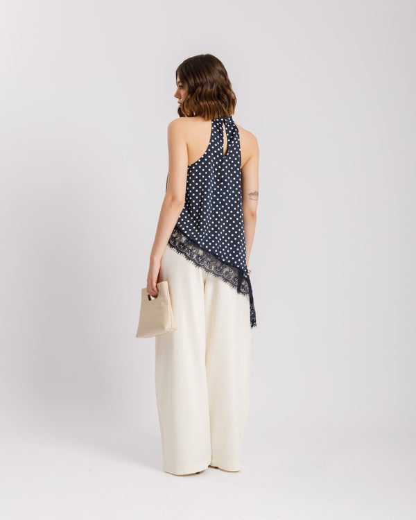 Top satin a pois - 11711