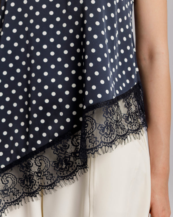 Top satin a pois - 11711