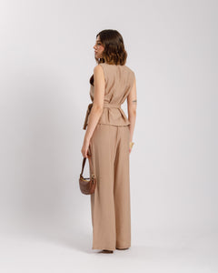 Coord-set in viscosa con gilet - 563151