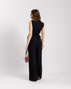 Coord-set in viscosa con gilet - 563151