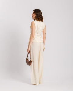 Coord-set in viscosa con gilet - 563151