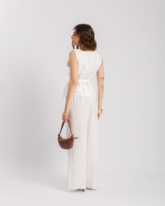 Coord-set in viscosa con gilet - 563151