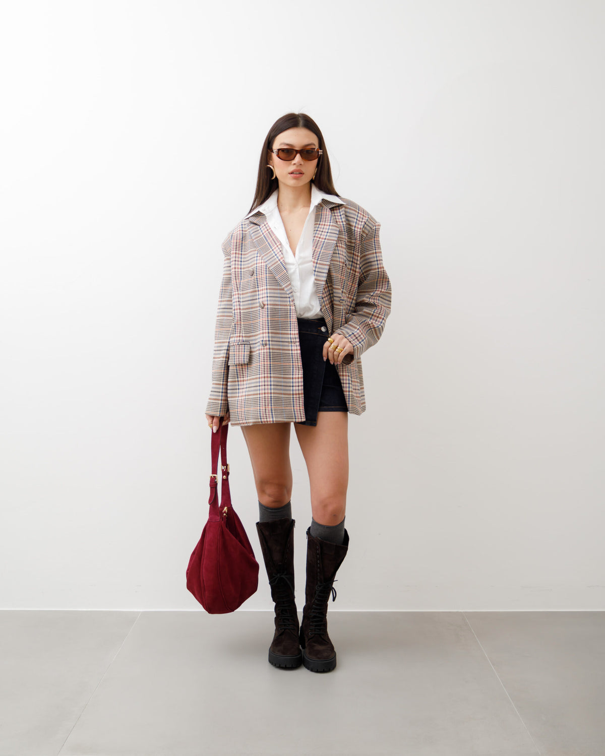 Blazer oversize quadretti  -13327