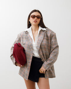 Blazer oversize quadretti  -13327