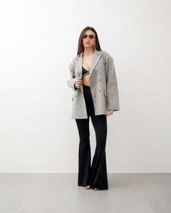 Blazer oversize quadretti GIALLA - V13318