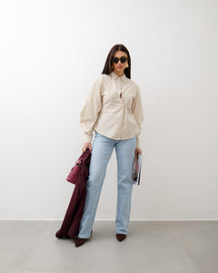 Camicia a quadretti GIALLA - H13165