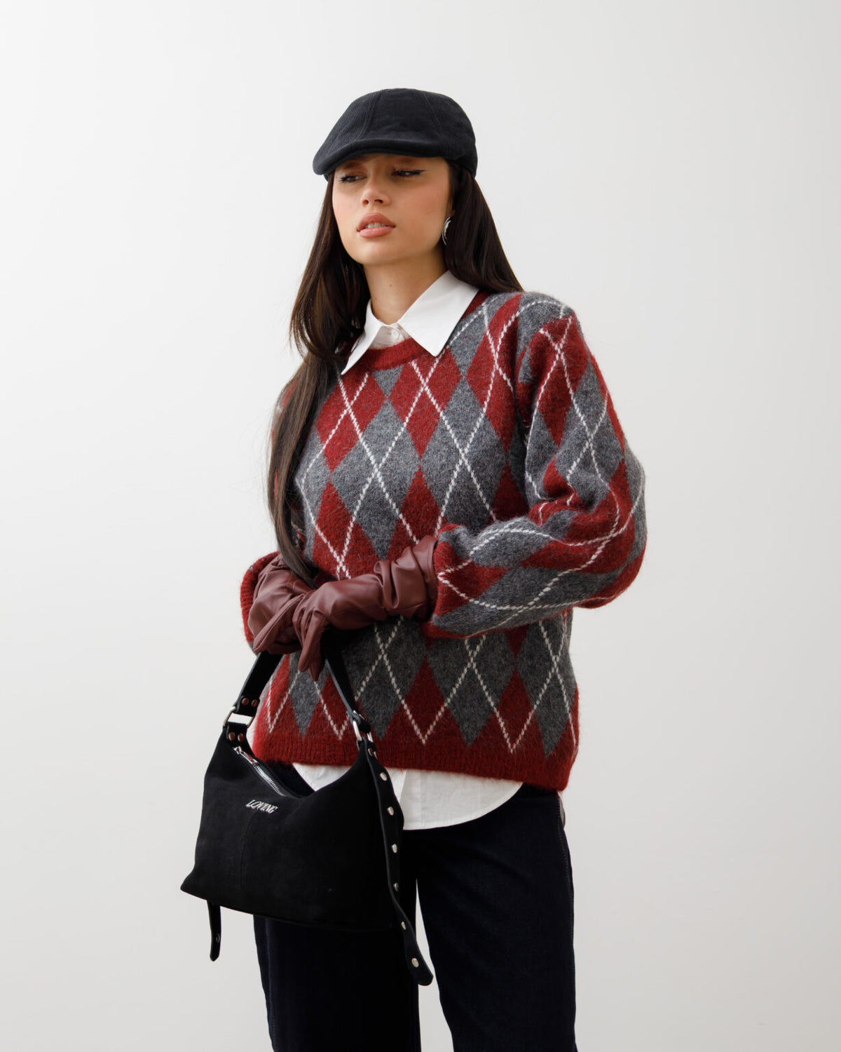 Maglione in lana con rombi – PL13233