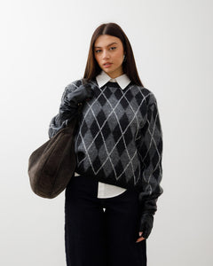 Maglione in lana con rombi – PL13233