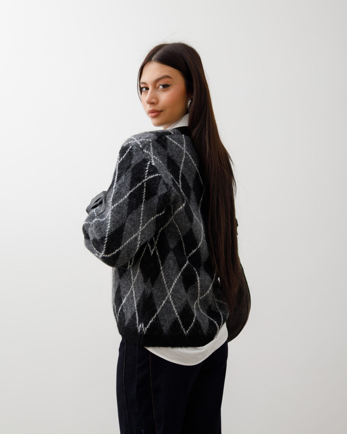 Maglione in lana con rombi – PL13233