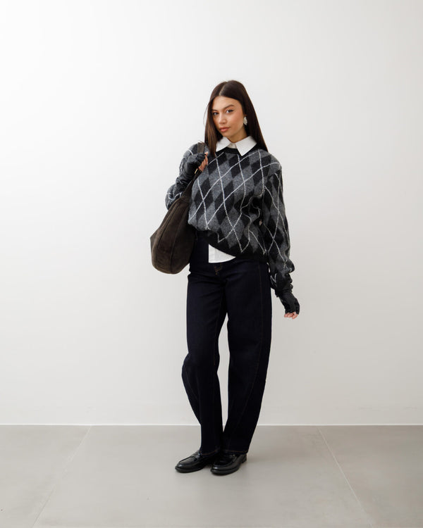 Maglione in lana con rombi – PL13233