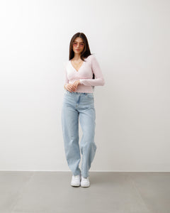 Maglia in cotone con scollo - H13272