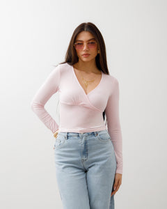 Maglia in cotone con scollo - H13272