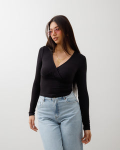 Maglia in cotone con scollo - H13272