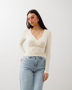 Maglia in cotone con scollo - H13272