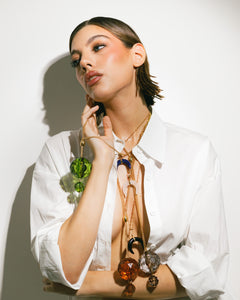Collana lunga con sfere pendenti - ECL2282