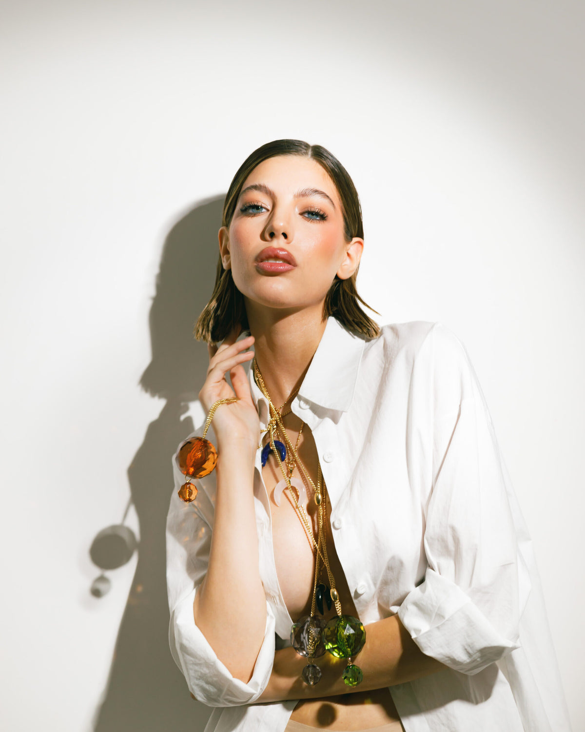 Collana lunga con sfere pendenti - ECL2282