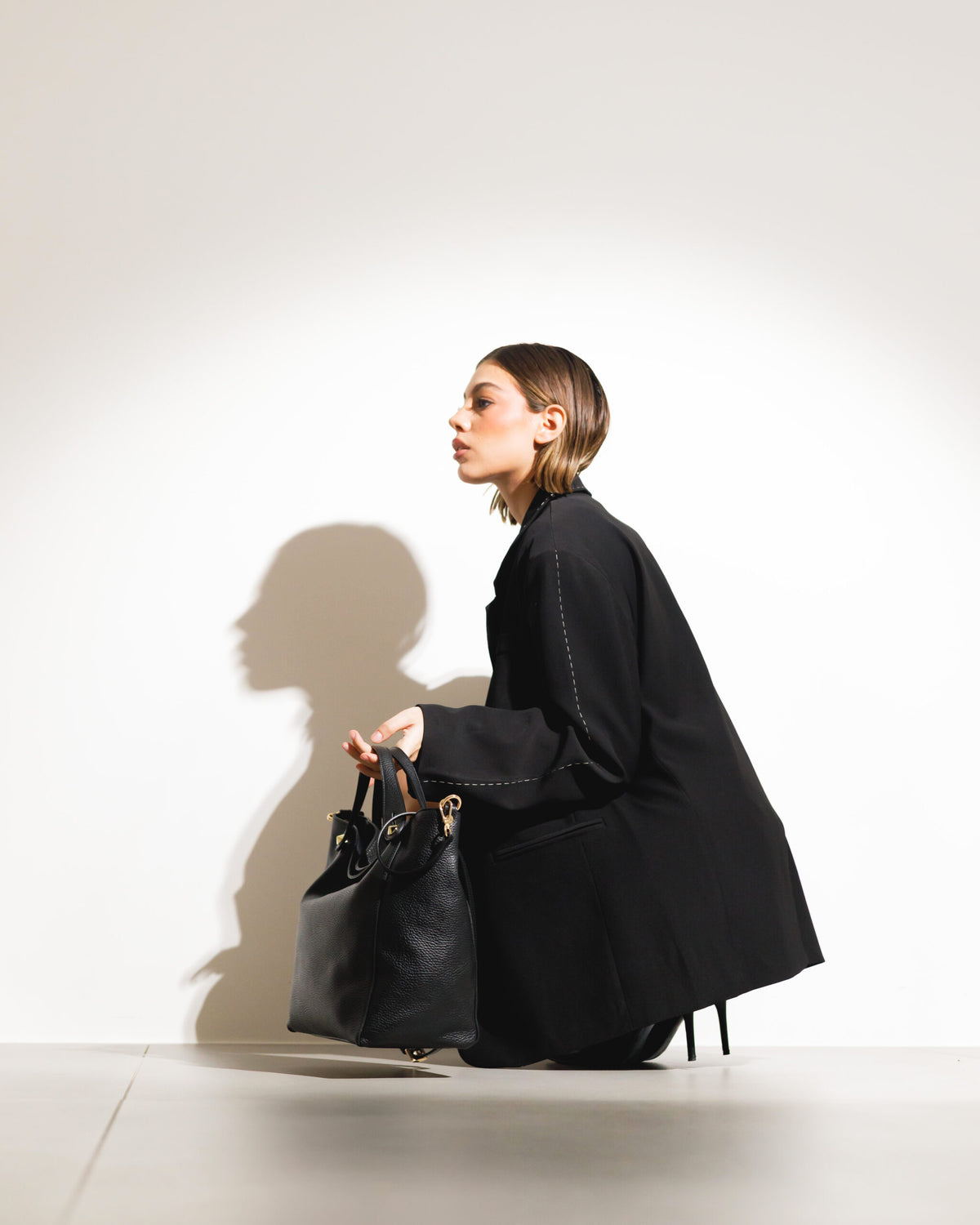 Borsa in pelle OLIVIA nera - LOVING BAGS