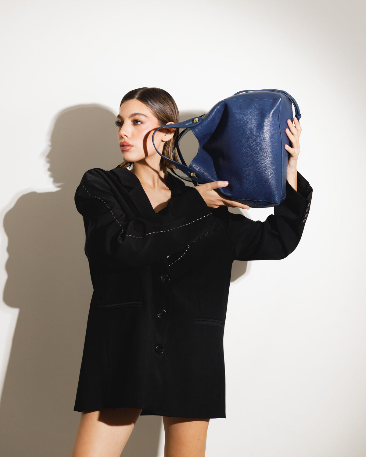 Borsa in pelle OLIVIA blu - LOVING BAGS