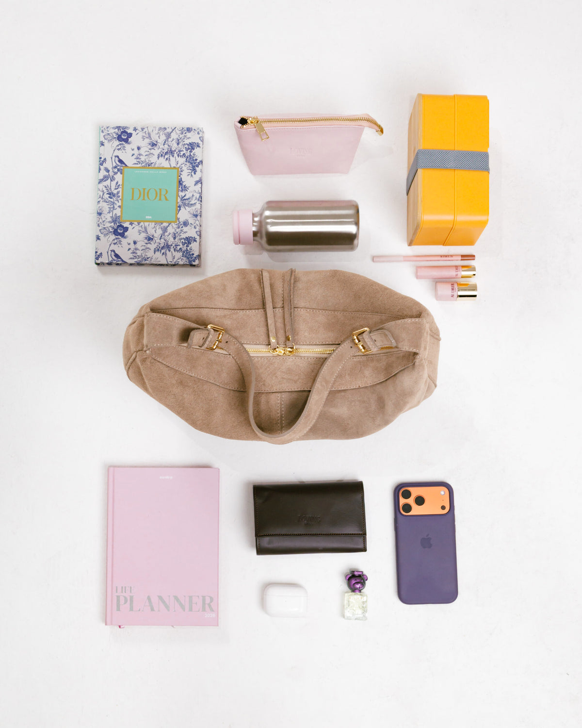 Borsa in suede RACHEL beige - LOVING BAGS