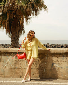 Borsa in pelle CARRIE arancio - LOVING BAGS