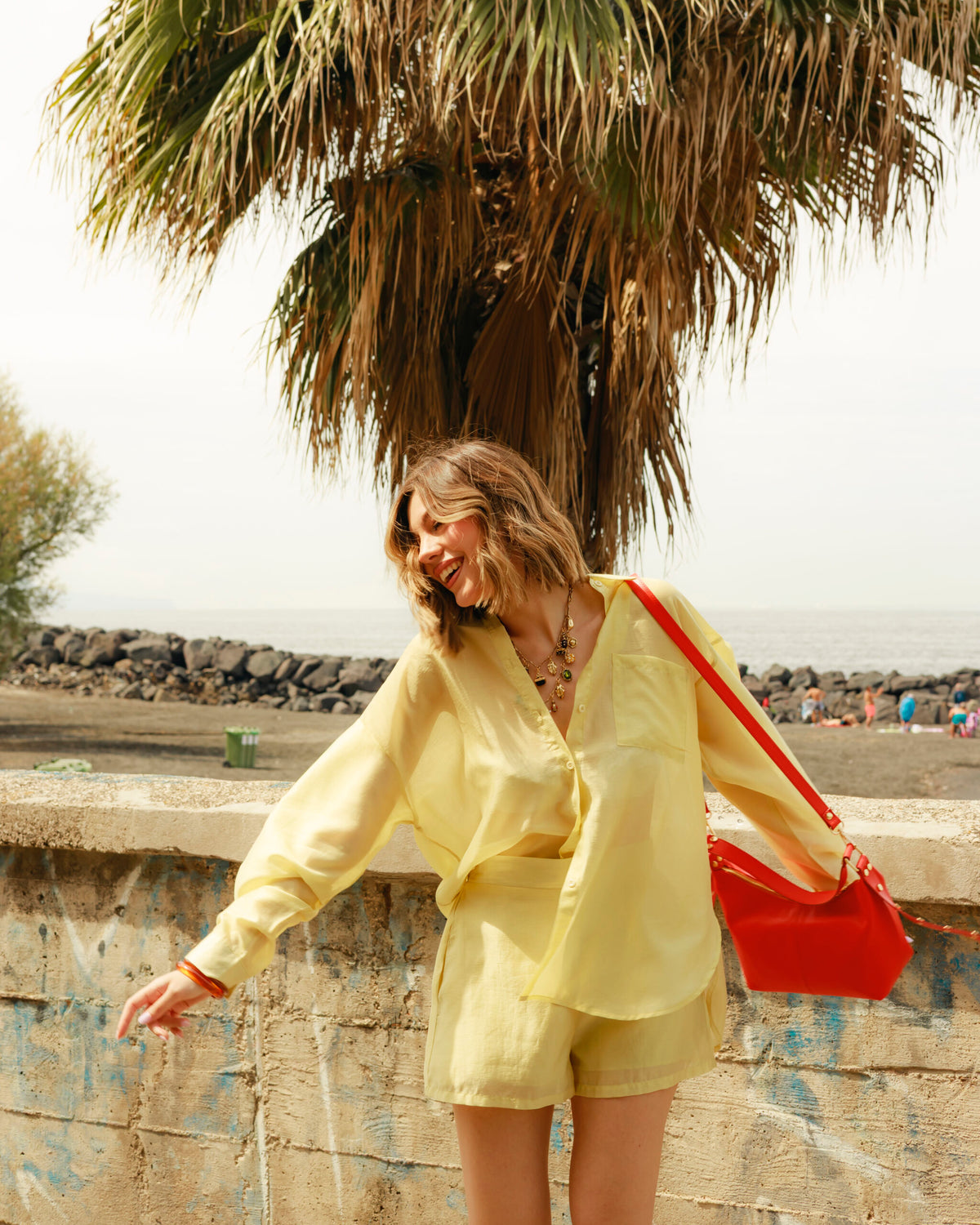 Borsa in pelle CARRIE arancio - LOVING BAGS