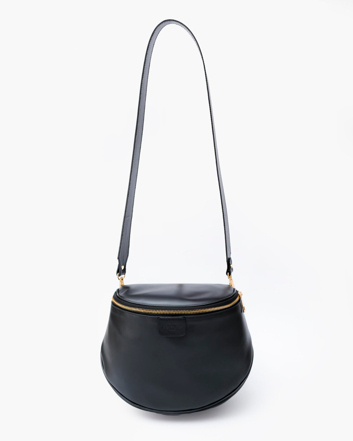 Tracolla in pelle NERA - LOVING BAGS